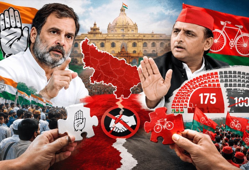 UP Politics: अपनी सियासी जमीन बचाने की लड़ाई में कांग्रेस! सपा से 175 सीटों पर दावेदारी, 100 पर समझौते से इनकार